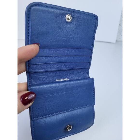 Balenciaga Wallet Blue Leather Small - Picture 5 of 7